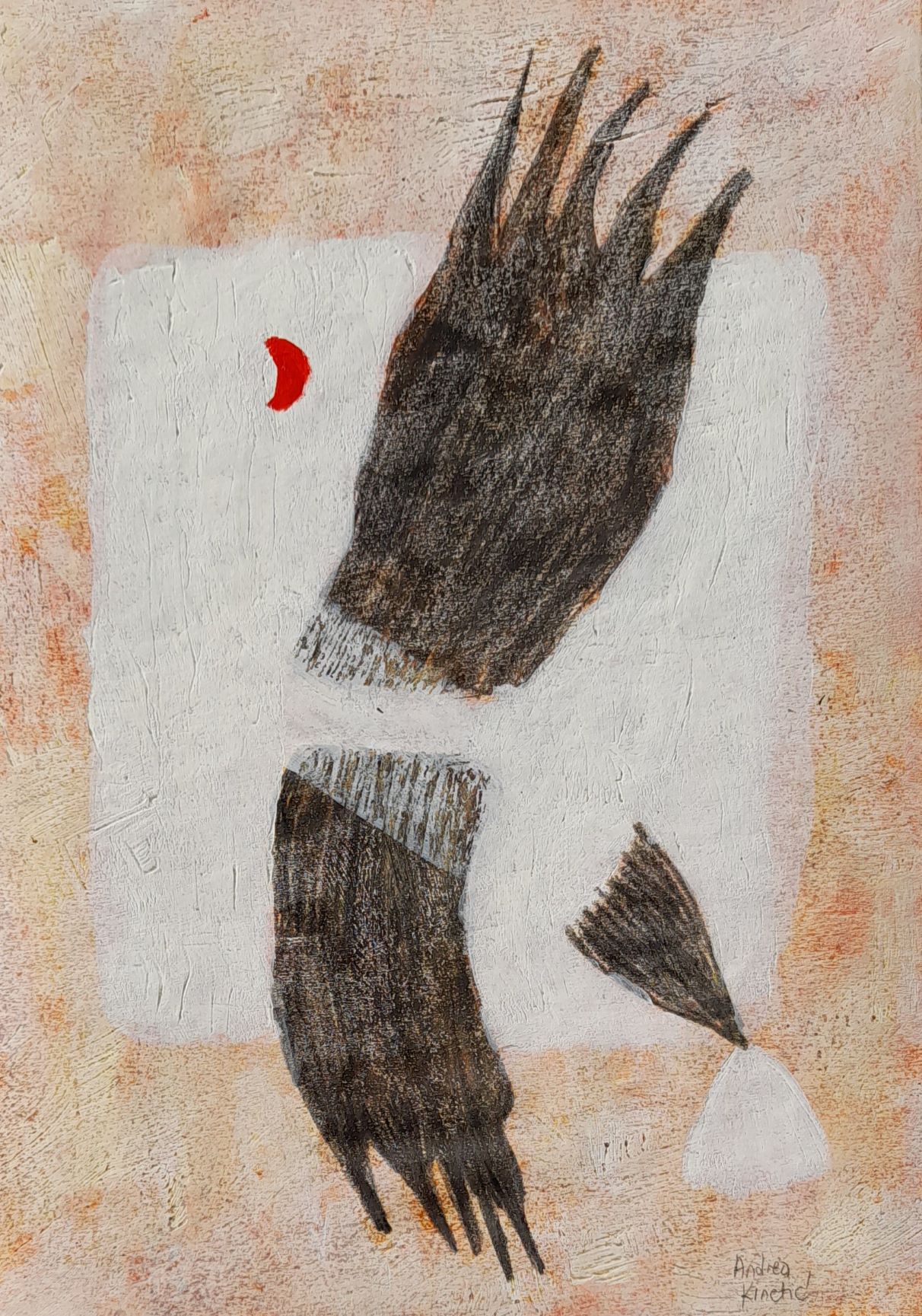 Bird,mixed media, 25x35cm