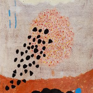 Black cloud, 25 x 35 cm, mixed media