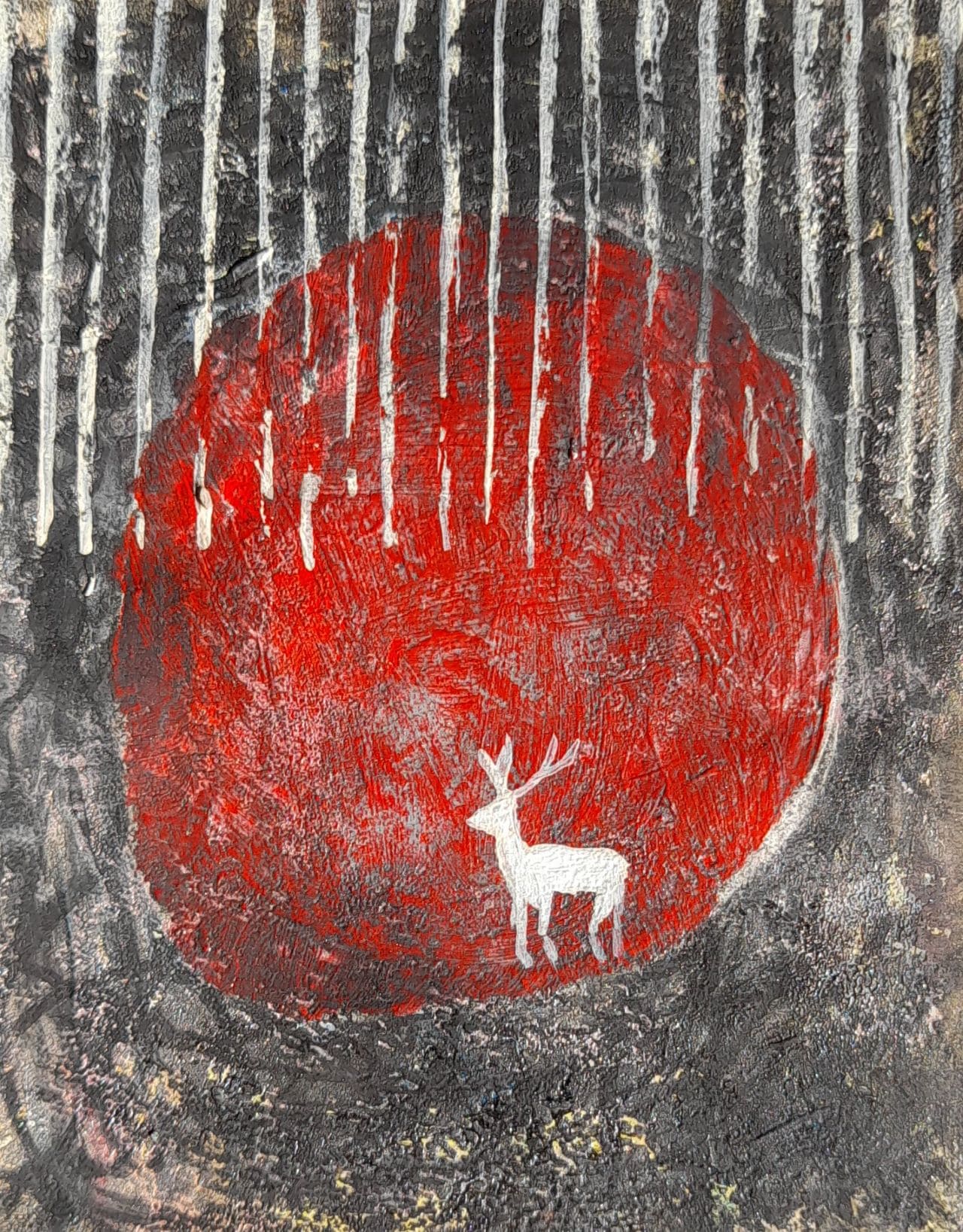 Deer, 12.5 x 9,5cm, mixed