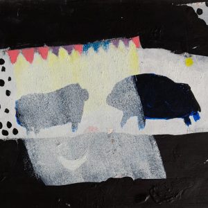 Fight of bulls, 21 x 30 cm, mixed