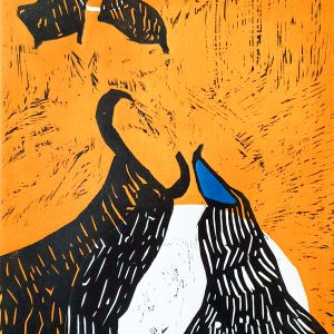 Family, linocut, 30x42cm, 2022 god
