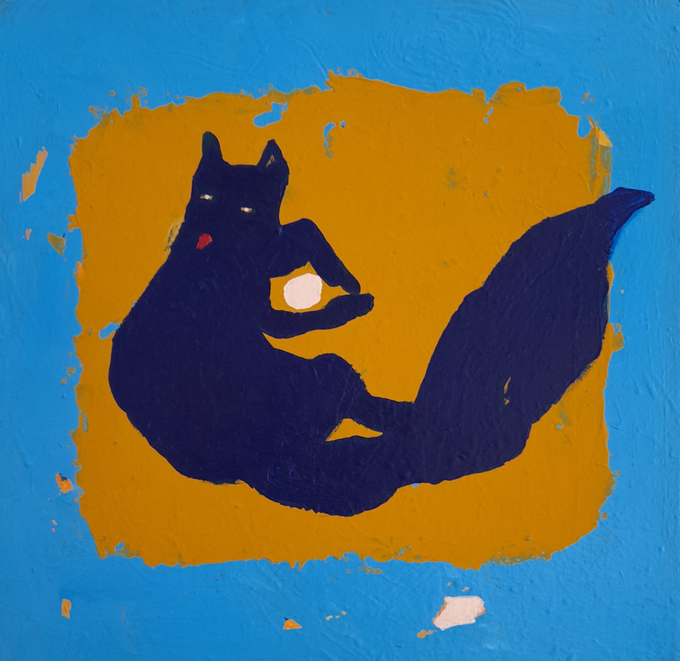 Fox, 30x30 cm, acrylic on canvas